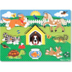 Puzzle din lemn Animale De Companie, 8 buc Melissa and Doug