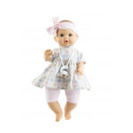 Papusa interactiva Sonia 36 cm (blusa cu patratele) PAOLA REINA