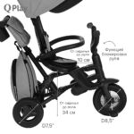 Bicicleta pleabila cu trei roti Nova+ Rubber Military Green (verde) Qplay - imagine 6