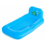 Saltea gonflabila pentru copii cu spatar si iluminare albastru 1.32m*76cm*46cm Bestway