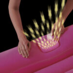 Saltea gonflabila pentru copii cu spatar si iluminare roz 1.32mx76cmx46cm Bestway — изображение 3