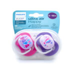 Suzeta ortodontica din silicon Ultra Air Girl 6-18luni 2 buc Avent - imagine 5