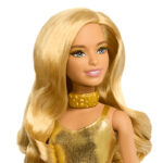 Papusa Fashionista # 213, Blonda in salopeta aurie Barbie MATTEL - imagine 3