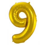 Balon Folie 86cm Auriu Cifra 9 Folat