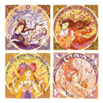 Atelier de pictura Art Nouveau cu sclipici Inspired by Mucha Djeco - imagine 5