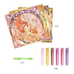 Atelier de pictura Art Nouveau cu sclipici Inspired by Mucha Djeco - imagine 2