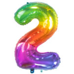 Balon Folie 81cm Curcubeu Cifra 2 Folat