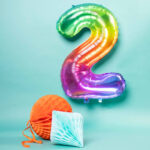 Balon Folie 81cm Curcubeu Cifra 2 Folat — изображение 2