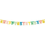 Ghirlanda Retro Happy Birthday 1,6m Folat