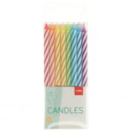 Set 16 Lumanari Candles Rainbow Twist Folat