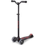 Trotineta Maxi Deluxe Pro LED Black Red MICRO