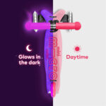 Trotineta Mini Deluxe Glow LED Frosty Pink MICRO - imagine 3