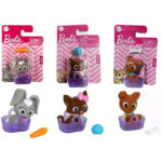 Mini figurina cu animal de companie in asort. Barbie Mattel