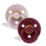 Suzete din latex Bibs Colour 0-6 luni 2buc Pink Plum /Elderberry Bibs