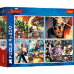 Puzzle 4x250 el. Heroic days / Disney Marvel The Avengers Trefl