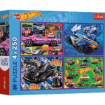 Puzzle 4x250 el. Racing cars / Mattel Hot Wheels Trefl