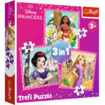 Puzzle 3in1 Beautiful flowers / Disney Princess Trefl