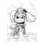 Puzzle+Carte de colarat. Baby Maxi 2x10. Paw Patrol,Trefl - imagine 6