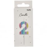 Lumanare Cifra 2 Pastel Vibes multicolor Folat — изображение 2