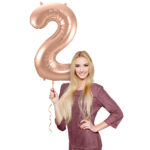 Balon Folie 86cm Rose Gold Cifra 2 Folat - imagine 2