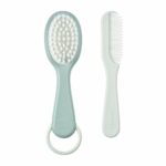 Set perie si pieptene pentru copii Green Blue Beaba