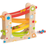 Jucarie lemn - Circuit auto, cu 3 masini GOKI