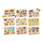 Puzzle din lemn in asort 30*21*2.4cm GOKI