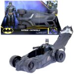Batmobil cu personaj batman costum negru 30cm DC Heroes SPIN MASTER