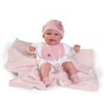 Papusa bebe Clara 34cm cu patura in dingi Antonio Juan