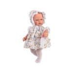 Papusa Oli 30cm rochie alba cu flori ASI