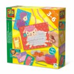 Set creativ de jucarie pentru copii   Brodez animale pufoase SES