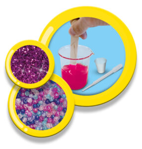 Set de mixat slime roz cu sclipici si margele Unicorn SES — изображение 3