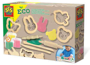 Set creativ Plastilina eco cu unelte de lemn SES
