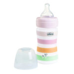 Biberon plastic tetina din silicon 150 ml Girl Chicco