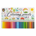 Set 36 creioane colorate in cutie metalica Grafix