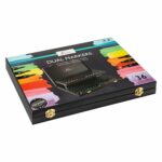 Set 36 piese markere Nassau Fine Art cu doua fete diverse culori in cutie GRAFIX