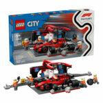 Boxa si mecanici F1 cu masina Ferrari CITY LEGO 60443