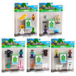 Set 5 Figurine 3D in asort. MINECRAFT PMI