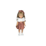 Papusa Ines in fusta roz 47cm Urbidolls