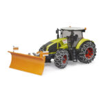Claas Axion 950 cu lanturi de zapada si plug - Bruder