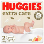 Scutece Huggies Extra Care Jumbo 2 (3-6 kg) 58 scutece