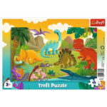 Puzzles -  15 Frame  - Dinosaurs TREFL