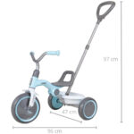 Tricicleta pliabila cu maner Ant + (Albastru deschis) Qplay — изображение 2