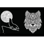 Mapa cu Pictura pe Velvet Lupul Colorvelvet