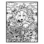 Pictura pe Velvet 21x29,7 cm Animale de companie Colorvelvet