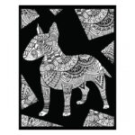 Pictura pe Velvet 21x29,7 cm Bull Terrier Colorvelvet