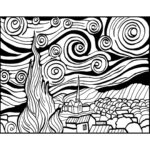 Pictura pe Velvet Maxi Noaptea Instelata Colorvelvet