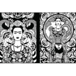 Mapa cu Pictura pe Velvet Frida Colorvelvet