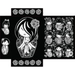 Mapa cu Pictura pe Velvet Kokeshi Colorvelvet