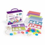 Joc de insiretare si secventiere Forme diverse cu piese translucide MINILAND